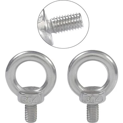 LANGRAY M6X11 304 En Acier Inoxydable Filetage Male Anneau De Levage à Oeil Boulon à Oeil Boulon à Oeil Vis Machines épaule 10 PCS 5 LANGRAY M6X11 304 En Acier Inoxydable Filetage Male Anneau De Levage à Oeil Boulon à Oeil Boulon à Oeil Vis Machines épaule 10 PCS – Image 5