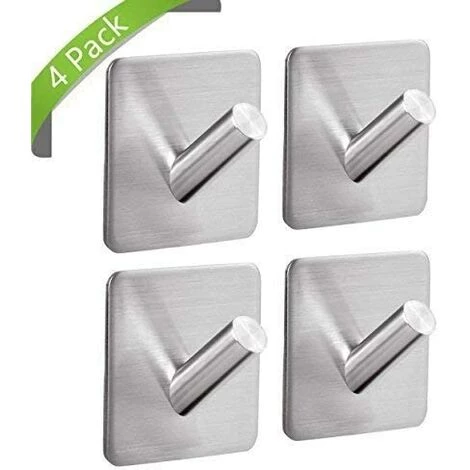 BETTERLIFE 4 Crochets Auto-adhésifs En Acier Inoxydable Peuvent être Utilisés Pour Accrocher Des Peignoirs, Des Serviettes, Des Patères Et Des Articles De Toilette, Adaptés à La Cuisine, à La Salle De Bain, Au Salon 1 BETTERLIFE 4 Crochets Auto-adhésifs En Acier Inoxydable Peuvent être Utilisés Pour Accrocher Des Peignoirs, Des Serviettes, Des Patères Et Des Articles De Toilette, Adaptés à La Cuisine, à La Salle De Bain, Au Salon