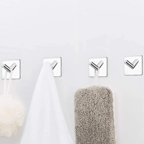 BETTERLIFE 4 Crochets Auto-adhésifs En Acier Inoxydable Peuvent être Utilisés Pour Accrocher Des Peignoirs, Des Serviettes, Des Patères Et Des Articles De Toilette, Adaptés à La Cuisine, à La Salle De Bain, Au Salon 2 BETTERLIFE 4 Crochets Auto-adhésifs En Acier Inoxydable Peuvent être Utilisés Pour Accrocher Des Peignoirs, Des Serviettes, Des Patères Et Des Articles De Toilette, Adaptés à La Cuisine, à La Salle De Bain, Au Salon – Image 2