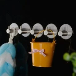 BETTERLIFE 4 Crochets à Serviettes Auto-adhésifs, Crochets De Peignoir Ronds, Crochets Muraux, Porte-serviettes De Salle De Bain Et De Cuisine En Acier Inoxydable, Patères, Pas De Perçage -Treuil, cric, palan et accessoires Soldes Boutique 26496882 3