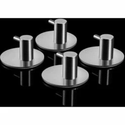 BETTERLIFE 4 Crochets à Serviettes Auto-adhésifs, Crochets De Peignoir Ronds, Crochets Muraux, Porte-serviettes De Salle De Bain Et De Cuisine En Acier Inoxydable, Patères, Pas De Perçage -Treuil, cric, palan et accessoires Soldes Boutique 26496882 4