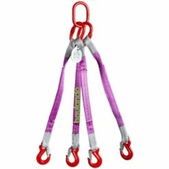 TRIZERATOP Elingue Sangle Ronde à 4 Brins 2100 Kg 1 Mètres Crochet à Oeillet