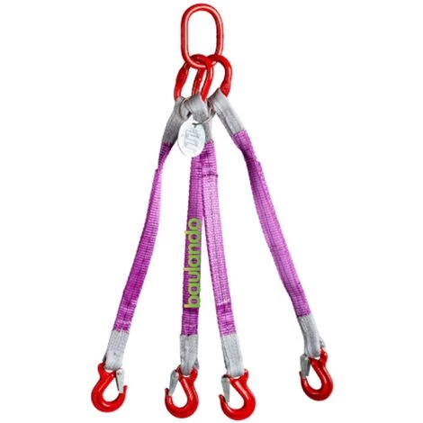 TRIZERATOP Elingue Sangle Ronde à 4 Brins 2100 Kg 2 Mètres Crochet à Oeillet 1 TRIZERATOP Elingue Sangle Ronde à 4 Brins 2100 Kg 2 Mètres Crochet à Oeillet