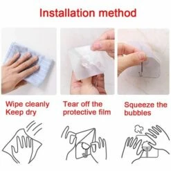 BETTERLIFE Crochets16, Auto-adhésifs En Viscose Transparente Crochet à Serviette Crochet Mural (7,2 Cm X 7,2 Cm) Pour Les Tentures Murales Et Les Supports De Plafond De Cuisine Et De Salle De Bain, 22 Lb / 10 Kg -Treuil, cric, palan et accessoires Soldes Boutique 27228478 4