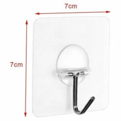 BETTERLIFE Crochets16, Auto-adhésifs En Viscose Transparente Crochet à Serviette Crochet Mural (7,2 Cm X 7,2 Cm) Pour Les Tentures Murales Et Les Supports De Plafond De Cuisine Et De Salle De Bain, 22 Lb / 10 Kg -Treuil, cric, palan et accessoires Soldes Boutique 27228478 5