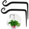 DEVENIRRICHE Porte-plante Porte-fleur Suspendu Crochet Mural En Fer Crochet De Support Mural Suspendu Pour Planteurs Suspendus Nichoirs Lanterne Carillons éoliens Appliques Murales, Style 1
