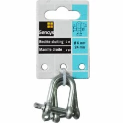 Manille Droite Sencys Acier Gris Ø6x14mm 2pcs