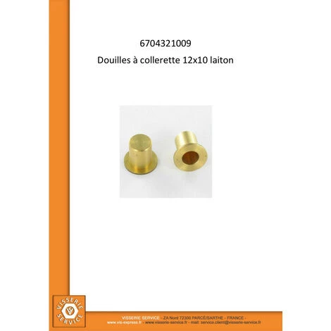 VIS EXPRESS DOUILLES LAITON 12X10 A COLLERETTE | Conditionnement: Unitaire 2 VIS EXPRESS DOUILLES LAITON 12X10 A COLLERETTE | Conditionnement: Unitaire – Image 2