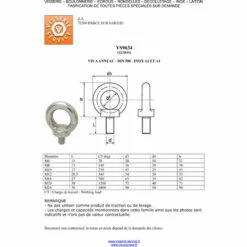 VIS EXPRESS VIS A ANNEAU M12 INOX A2 | Conditionnement: 5 Pieces -Treuil, cric, palan et accessoires Soldes Boutique 28033664 3