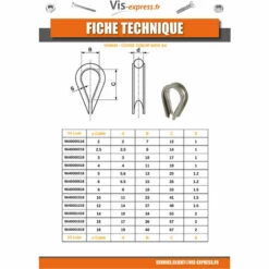 VIS EXPRESS Cosse Coeur Inox A4 Diametre 18 | Conditionnement: Unitaire -Treuil, cric, palan et accessoires Soldes Boutique 28033824 3
