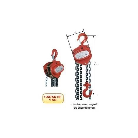 Palan Manuel LEVAC à Chaîne - Usage Courant - Lévee : 6 M CMU : 1 Tonne - 6044C06 1 Palan Manuel LEVAC à Chaîne - Usage Courant - Lévee : 6 M CMU : 1 Tonne - 6044C06