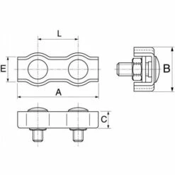 AFG DIFFUSION Serre Câble Double Inox A4 Angle Racine > Accueil > CABLE > Accessoires Pour Câbles Inox > Serre Câble Inox : Racine > Accueil > CABLE > Accessoires Pour Câbles Inox > Serre Câble Inox -Treuil, cric, palan et accessoires Soldes Boutique 2862894 3