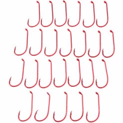 ASUPERMALL 25Pcs En Acier Au Carbone Rouge Double Dos Poignarde Crochet De Manivelle Accessoires De Peche -Treuil, cric, palan et accessoires Soldes Boutique 28756285 3