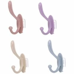 BETTERLIFE Crochet Adhésif Solide Pour Salle De Bain, Crochet à Vêtements, Crochet à Serviette De Salle De Bain, Autocollant Adhésif Perforé Sans Mur, Crochet Mural Derrière La Porte