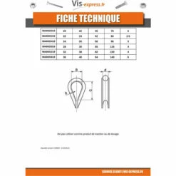 VIS EXPRESS Cosse Coeur Inox A4 Diametre 14 | Conditionnement: 10 Pieces -Treuil, cric, palan et accessoires Soldes Boutique 29521513 4