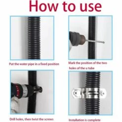 LangRay 10MM 304 Acier Inoxydable U-Tube Pince Anneau De Connexion Tuyau Pince Carte Serrage En Forme De U Selle Carte Tuyau Attache 20 PCS -Treuil, cric, palan et accessoires Soldes Boutique 29643932 3