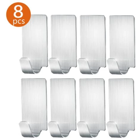 BETTERLIFE 04 Crochet En Acier Inoxydable Autocollants Forte Colle Crochet Vêtements Crochet Porte Arrière Cuisine Salle De Bain Crochet 8 Pièces 1 BETTERLIFE 04 Crochet En Acier Inoxydable Autocollants Forte Colle Crochet Vêtements Crochet Porte Arrière Cuisine Salle De Bain Crochet 8 Pièces