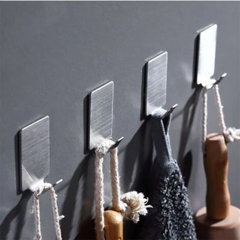 BETTERLIFE 04 Crochet En Acier Inoxydable Autocollants Forte Colle Crochet Vêtements Crochet Porte Arrière Cuisine Salle De Bain Crochet 8 Pièces 2 BETTERLIFE 04 Crochet En Acier Inoxydable Autocollants Forte Colle Crochet Vêtements Crochet Porte Arrière Cuisine Salle De Bain Crochet 8 Pièces – Image 2