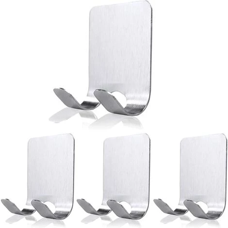 DEVENIRRICHE Crochet Adhésif Porte Rasoir Double Crochet Métal Waterproof Support De Rasoir Accroche Serviette Salle De Bain En Acier INOX Pour La Douche Peut Supporter Jusqu'à 1 Kg (4 Pièces) 1 DEVENIRRICHE Crochet Adhésif Porte Rasoir Double Crochet Métal Waterproof Support De Rasoir Accroche Serviette Salle De Bain En Acier INOX Pour La Douche Peut Supporter Jusqu'à 1 Kg (4 Pièces)