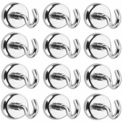 DEVENIRRICHE Crochets Magnétiques Avec Aimants Néodymes Crochets Très Puissants Pour Cuisine, Salle De Bains, Chambre, Garage, Casier, Bureau, Réfrigérateur, Porte-clés