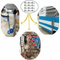 DEVENIRRICHE Crochets Magnétiques Avec Aimants Néodymes Crochets Très Puissants Pour Cuisine, Salle De Bains, Chambre, Garage, Casier, Bureau, Réfrigérateur, Porte-clés -Treuil, cric, palan et accessoires Soldes Boutique 30026939 4