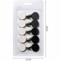 BETTERLIFE Petit Crochet Tenture Murale Clé En Viscose Forte, Poinçonnage Gratuit, Aucune Trace, Petit Crochet Mignon En Viscose Forte (un Ensemble De Dix Noir + Blanc