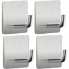BRIDAY 4PCS Crochet Adhésif, Crochet Imperméable Et Résistant En Acier Inoxydable Pour Salle De Bain, Cuisine, Mur, Porte, Armoire