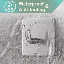 BRIDAY 4PCS Crochet Adhésif, Crochet Imperméable Et Résistant En Acier Inoxydable Pour Salle De Bain, Cuisine, Mur, Porte, Armoire -Treuil, cric, palan et accessoires Soldes Boutique 30399710 4