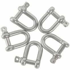 DEVENIRRICHE M5 D Manilles Acier Inoxydable 304 D Manille Goupille Vis Boucle Manille Manille Droite Joint Fermoir Manille Droite En Acier Manille En Forme De U Avec Fermeture 10PCS