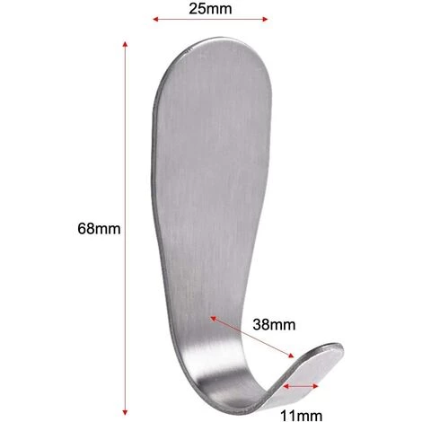 DEVENIRRICHE 6pc Puissants Crochets Auto-adhésifs - Crochet En J Robuste Et Résistant Pour Une Utilisation Générale De La Cuisine De La Salle De Bain Crochets Muraux Collants Imperméables 5 DEVENIRRICHE 6pc Puissants Crochets Auto-adhésifs - Crochet En J Robuste Et Résistant Pour Une Utilisation Générale De La Cuisine De La Salle De Bain Crochets Muraux Collants Imperméables – Image 5