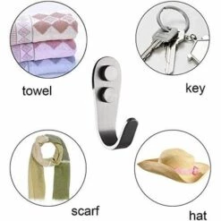 DEVENIRRICHE Crochets Porte Manteau En Acier Inoxydable, 6 Pièces Crochet Mural Porte Serviette, Patère Murale Individuelle Crochets Porte Manteau à Visser Pour Salle De Bain Peignoir Chambre Muraux,Charge 35 Kg 7 DEVENIRRICHE Crochets Porte Manteau En Acier Inoxydable, 6 Pièces Crochet Mural Porte Serviette, Patère Murale Individuelle Crochets Porte Manteau à Visser Pour Salle De Bain Peignoir Chambre Muraux,Charge 35 Kg -Treuil, cric, palan et accessoires Soldes Boutique 31512030 3