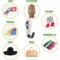 DEVENIRRICHE Crochets Porte Manteau En Acier Inoxydable, 6 Pièces Crochet Mural Porte Serviette, Patère Murale Individuelle Crochets Porte Manteau à Visser Pour Salle De Bain Peignoir Chambre Muraux,Charge 35 Kg 8 DEVENIRRICHE Crochets Porte Manteau En Acier Inoxydable, 6 Pièces Crochet Mural Porte Serviette, Patère Murale Individuelle Crochets Porte Manteau à Visser Pour Salle De Bain Peignoir Chambre Muraux,Charge 35 Kg -Treuil, cric, palan et accessoires Soldes Boutique 31512030 4