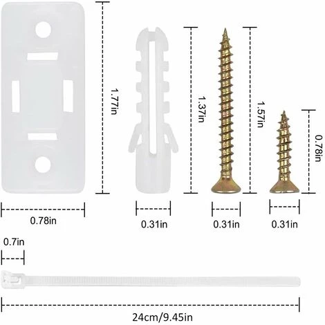 BEARSU Ceintures De Sécurité De Meubles Anti-bascule 16PCS, Dispositif De Prévention Des Chutes De Meubles, Sangles D'armoire En Nylon, Ceinture Murale De Sécurité Anti-bascule Blanche, Support Mural De Meubles Pour La Protection 2 BEARSU Ceintures De Sécurité De Meubles Anti-bascule 16PCS, Dispositif De Prévention Des Chutes De Meubles, Sangles D'armoire En Nylon, Ceinture Murale De Sécurité Anti-bascule Blanche, Support Mural De Meubles Pour La Protection – Image 2