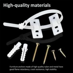 BEARSU Ceintures De Sécurité De Meubles Anti-bascule 16PCS, Dispositif De Prévention Des Chutes De Meubles, Sangles D'armoire En Nylon, Ceinture Murale De Sécurité Anti-bascule Blanche, Support Mural De Meubles Pour La Protection 7 BEARSU Ceintures De Sécurité De Meubles Anti-bascule 16PCS, Dispositif De Prévention Des Chutes De Meubles, Sangles D'armoire En Nylon, Ceinture Murale De Sécurité Anti-bascule Blanche, Support Mural De Meubles Pour La Protection -Treuil, cric, palan et accessoires Soldes Boutique 31607903 3