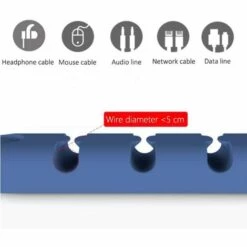 ABCRITAL 4 Pièces Support De Câble, Pinces De Câble Gestion De Câbles Polyvalente Ensemble D'Organisateur De Câbles Pour Bureau Pour Fils De Chargeur/Ordinateur/Souris/Écouteur/Téléphone -Treuil, cric, palan et accessoires Soldes Boutique 31775021 3