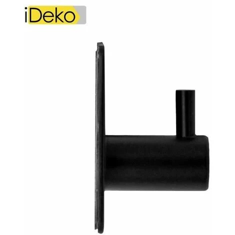 IDeko® 4 Pièces Crochet Porte Serviettes Auto Adhésif Noir Crochet Mural De Salle De Bains Porte Serviette Avec Scotch Adhésif 2 IDeko® 4 Pièces Crochet Porte Serviettes Auto Adhésif Noir Crochet Mural De Salle De Bains Porte Serviette Avec Scotch Adhésif – Image 2