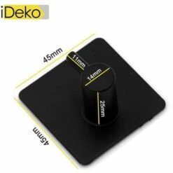 IDeko® 4 Pièces Crochet Porte Serviettes Auto Adhésif Noir Crochet Mural De Salle De Bains Porte Serviette Avec Scotch Adhésif 6 IDeko® 4 Pièces Crochet Porte Serviettes Auto Adhésif Noir Crochet Mural De Salle De Bains Porte Serviette Avec Scotch Adhésif -Treuil, cric, palan et accessoires Soldes Boutique 31777287 3