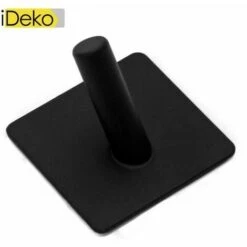 IDeko® 4 Pièces Crochet Porte Serviettes Auto Adhésif Noir Crochet Mural De Salle De Bains Porte Serviette Noir -Treuil, cric, palan et accessoires Soldes Boutique 31777288 3