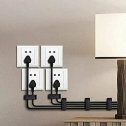 BARES 50pcs Clips De Câble Adhésif, Attache-Câbles Autocollants Clips De Fils Fixation Pour Gestion Des Fils Câbles Désordonné De Maison Bureau Et Voiture -Treuil, cric, palan et accessoires Soldes Boutique 31974389 4