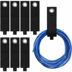 LangRay Lot De 8 Sangles De Rangement Lourdes Nylon Organisateurs De Porte-Rallonge 50 * 330mm Crochet Et Boucle Robustes Pour Câbles Tuyaux Organisateurs De Garage