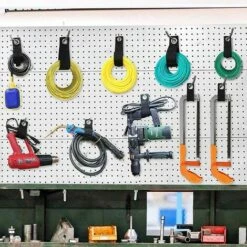 LangRay Lot De 8 Sangles De Rangement Lourdes Nylon Organisateurs De Porte-Rallonge 50 * 330mm Crochet Et Boucle Robustes Pour Câbles Tuyaux Organisateurs De Garage 8 LangRay Lot De 8 Sangles De Rangement Lourdes Nylon Organisateurs De Porte-Rallonge 50 * 330mm Crochet Et Boucle Robustes Pour Câbles Tuyaux Organisateurs De Garage -Treuil, cric, palan et accessoires Soldes Boutique 32105938 4