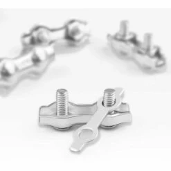 AIDUCHO M2 Pince De Câble 18 Pcs Double Serre Câbles Inox En Acier Inoxydable Pour Filin Cable Inox Pour 2MM Pince à Câble En Acier Inoxydable -Treuil, cric, palan et accessoires Soldes Boutique 32529641 5