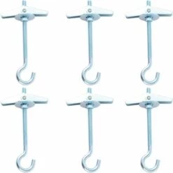 LangRay Lot De 6 Crochets De Plafond Lourds Pour Plantes Suspendues - Montage Au Plafond - Pour Cavités - Fixation Murale