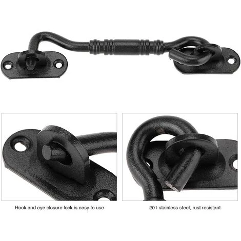 AIDUCHO Crochet Cabine Et Oeil Hangar En Acier Inoxydable Porte Loquet Verrou Avec Vis Pour Coulissante Grange Porte Maison Chambre Fenêtre Cabanon 4 AIDUCHO Crochet Cabine Et Oeil Hangar En Acier Inoxydable Porte Loquet Verrou Avec Vis Pour Coulissante Grange Porte Maison Chambre Fenêtre Cabanon – Image 4