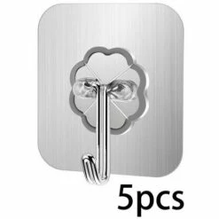 Triomphe 5pcs Transparent Forte Portes Auto-adhésives De Porte Suspendue Suspension Crochet Aspirant Cuisine Lourde Salle De Bain Vent Tasse D'aspiration