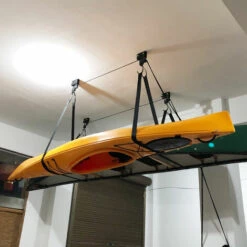 ASUPERMALL Ascenseur De Kayak Avec Systeme De Poulie Suspendue, Support De Kayak, Support De Plafond De Garage 9 ASUPERMALL Ascenseur De Kayak Avec Systeme De Poulie Suspendue, Support De Kayak, Support De Plafond De Garage -Treuil, cric, palan et accessoires Soldes Boutique 33453401 5