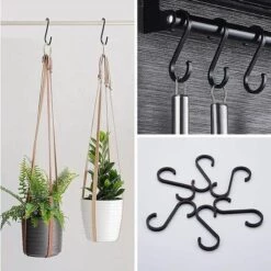 BRIDAY Crochet S, 20 Pièces Crochets Aluminium En S De Suspendus, Crochets De Suspension Crochets En S Noir Crochets De Fini Mat Pour Cuisine, Chambre à Coucher -Treuil, cric, palan et accessoires Soldes Boutique 33511261 5