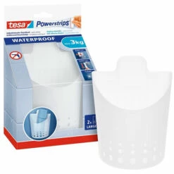 Tesa PowerStrips Petit Panier Résistant à L'eau En Plastique, Pose Facile Sans Perçage (59705-00000-02) -Treuil, cric, palan et accessoires Soldes Boutique 34163789 4