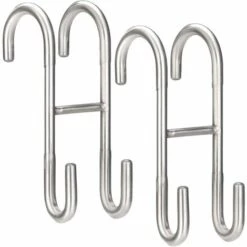 BETTERLIFE Lot De 2 Léger Crochet Mural Cabine De Douche , Crochets De Porte De Douche Pour Salle De Bains En Verre , Crochets Pour Paroi De Douche Salle De Bain