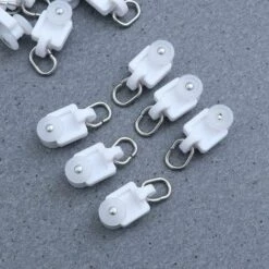 BRIDAY Crochets De Planeur De Rideau Rail De Voie Rail De Rideau Rouleaux De Roue Muets Crochet Poulie à Billes 50PCS (2,4 X 1,5 X 1 CM) -Treuil, cric, palan et accessoires Soldes Boutique 35561072 3